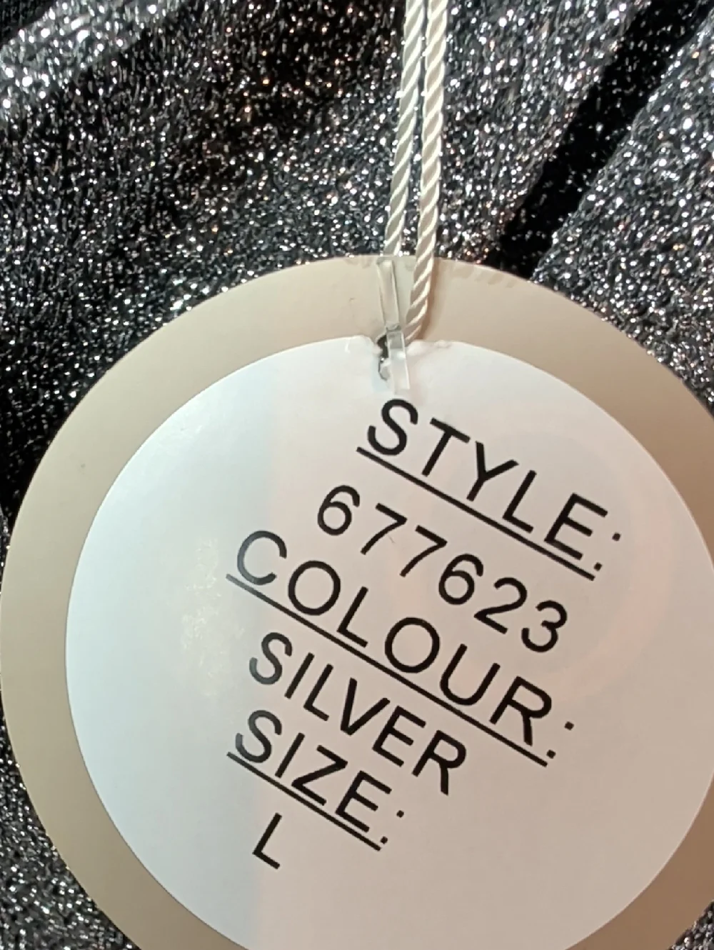 Apricot Silver Sparkle V-Neck Sleeveless Party Dress Large Nwt - Picture 6 of 10